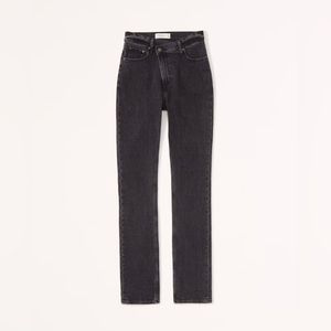 Abercrombie 90s black Slim Straight Ultra High Rise Jeans